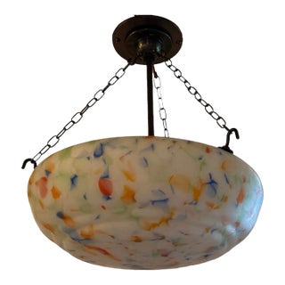 Confetti Pattern French Cloud Bowl Fixture, Circa 1930 For Sale
