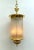 Mid-Century Modern Italian 1950s Brass Lantern With Acid Etched Blown Glass Shade For Sale - Image 3 of 12