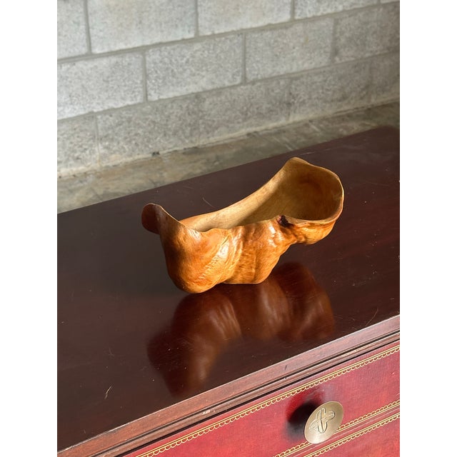 Contemporary 1950s Organic Modern Swedish Wooden Freeform Bowl For Sale - Image 3 of 9
