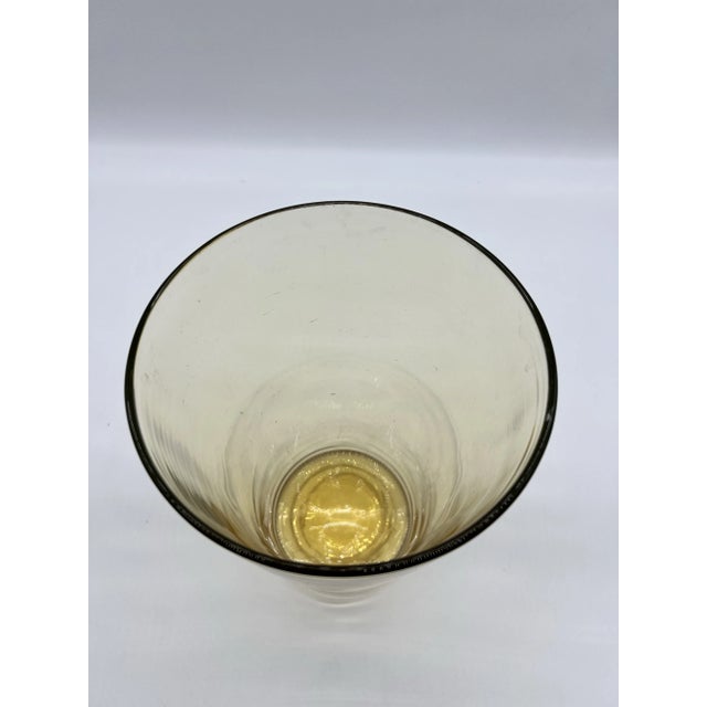 Antique Blown Flint Glass Canary Yellow Large Vase, England, Circa 1860’s For Sale - Image 10 of 10