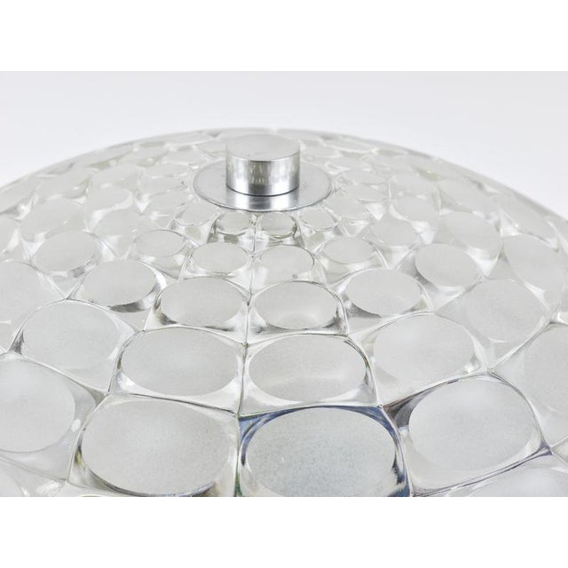 Large Round Op Art Glass Flush Mount from Peill & Putzler, 1970s For Sale - Image 4 of 17