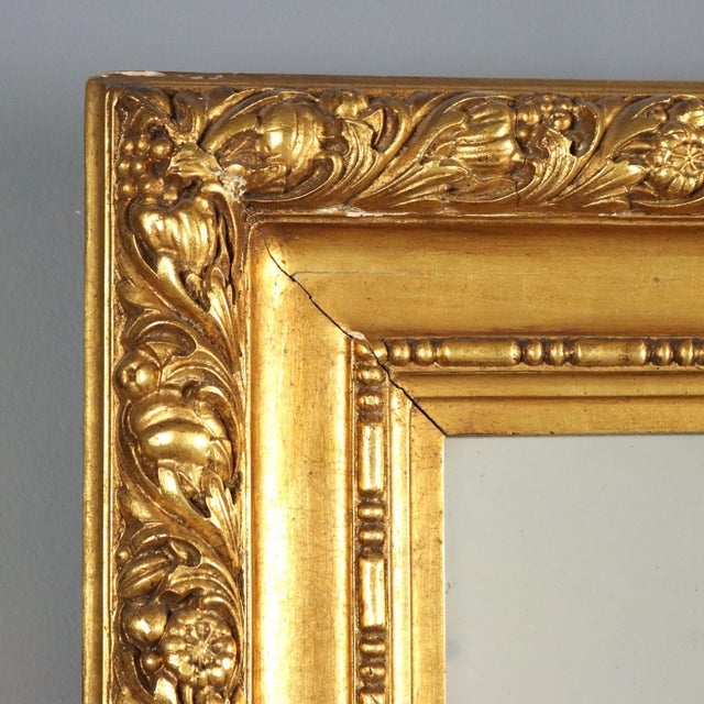 Italian Carved and Gilded Wood Mirror, 1900s For Sale - Image 4 of 10