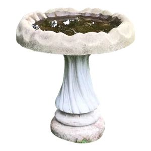Vintage Concrete Birdbath