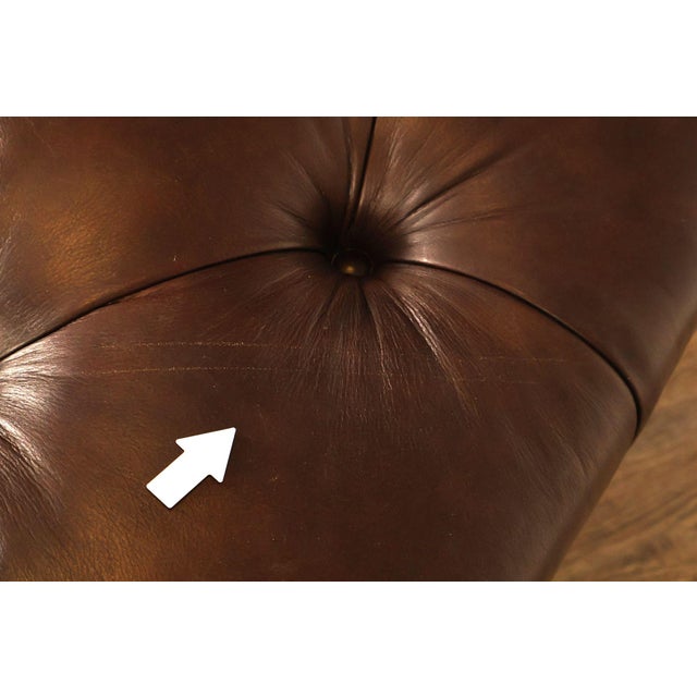 Brown Hancock & Moore Tufted Leather 'Robinson' Cocktail Ottoman For Sale - Image 8 of 18