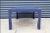 Textile Carl Springer Style Blue Raffia Coffee Table For Sale - Image 7 of 8