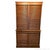 Tall oak tambour-door cabinet / filing or storage cabinet Material: Solid oak (quarter sawn oak likely), tambour (slatted...