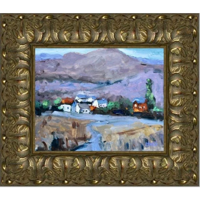 Virginia City With View of Hills Landscape Oil Painting by Haas For Sale - Image 10 of 10