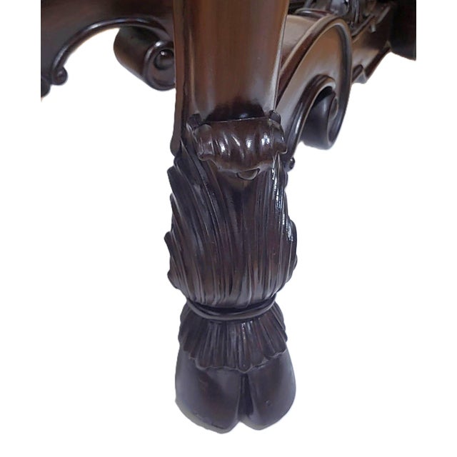 Irish Style Sideboard Carved Mahogany North Wind Face Console Table For Sale - Image 16 of 17