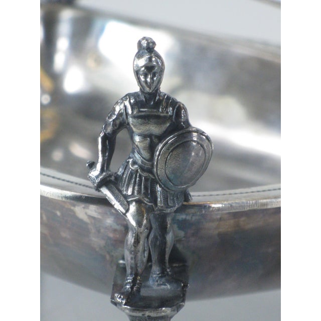 Late 19th Century Silver-Plated Cake Basket With Soldiers & Hunt Motifs Wilcox Silverplate Co., Late 19th Century For Sale - Image 5 of 18
