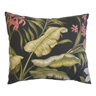 Late 20th Century Tropical Palm Banana Leaf Pillow For Sale
