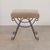 French Panoplie Iron Loop Stool, Brown Mohair For Sale - Image 3 of 10