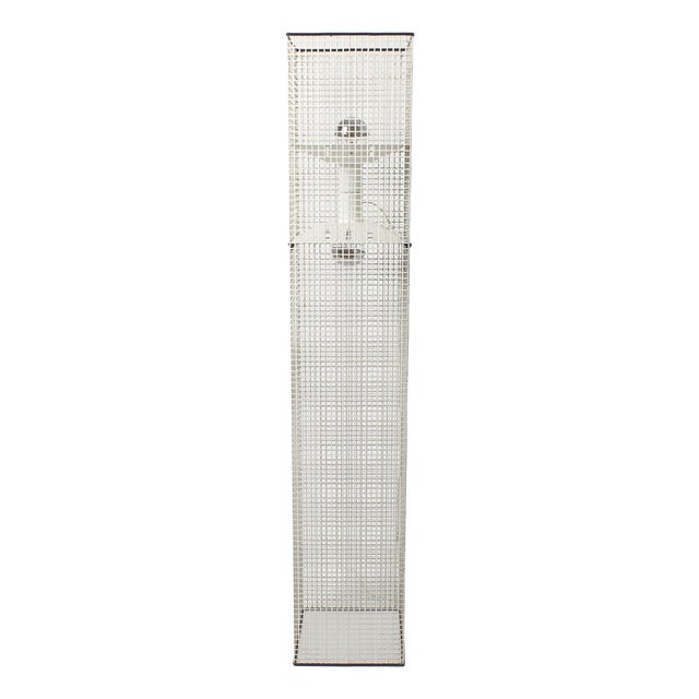 Vintage Metal Grid Floor Lamp by Estiluz, Spain, 1980s For Sale