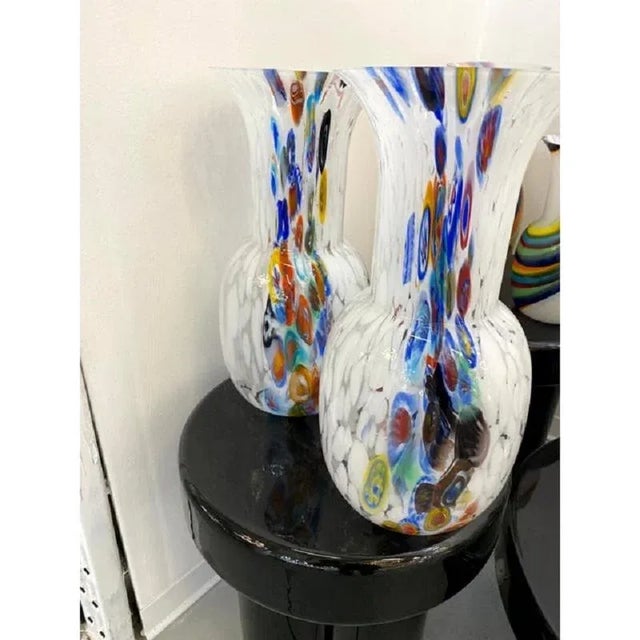 Vases in Murano Glass Style by Simoeng, Set of 2 For Sale - Image 6 of 8