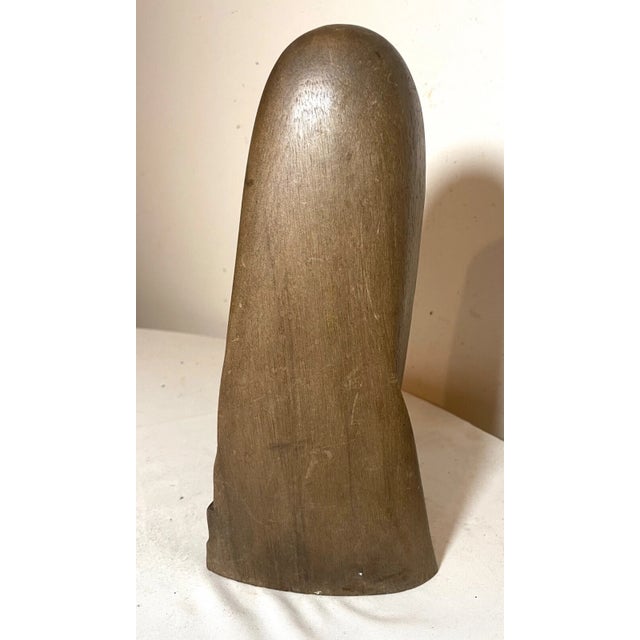 Brown Vintage Hand Carved Wood Religious Virgin Mary Jesus Bust Statue Sculpture Art For Sale - Image 8 of 9