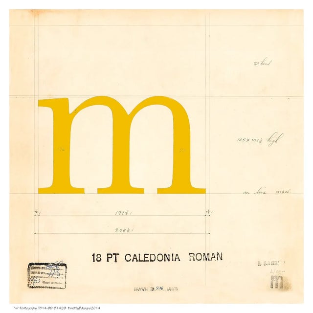 Contemporary Vintage Mechanical Prints of Roman & Italic Fonts-Set of 4 For Sale - Image 3 of 4