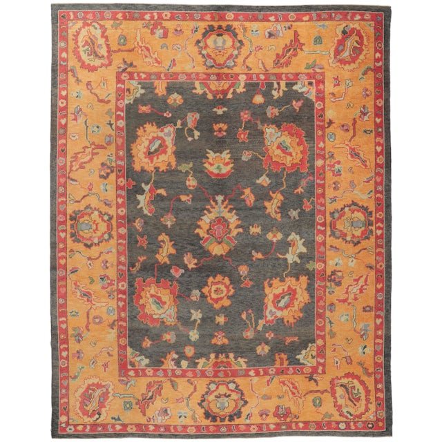 Vintage Modern Turkish Oushak Rug - 10'03 X 13'00 For Sale - Image 10 of 10