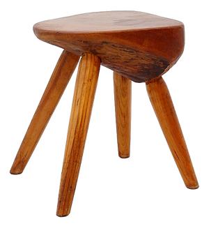 Vintage Stool in Wood, 1960s