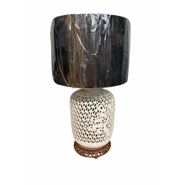 Asian 1970s Blanc De Chine Table Lamps - a Pair For Sale - Image 3 of 3