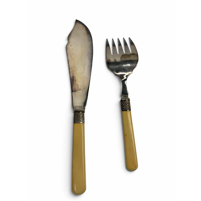 Antique Victorian Silver-Plated Fish Serving Set - 2 Pieces For Sale - Image 4 of 8