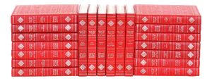 Collection Gilt Leather Bound Books / Twenty Volumes