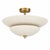 Handcrafted Pure Brass Flush Mount Ceiling Light, Ivory Dome Semi Flush Mount, Brass Ceiling Fixture for Bedroom, Hallway, Kitchen, Entryway For Sale - Image 11 of 12