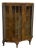 English Walnut Display Cabinet, 1950s For Sale