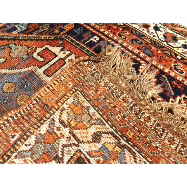 Authentic Antique Hand-Knotted Persian Tribal Qashqai Rug. For Sale - Image 16 of 18