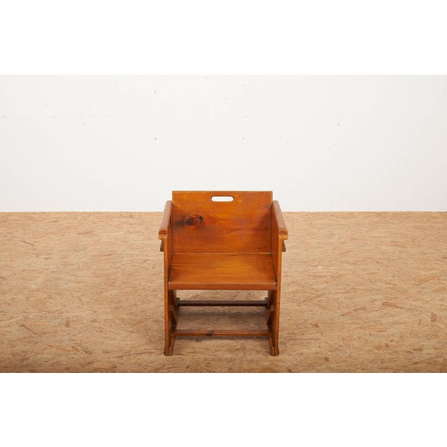 Children's Armchair in Wood, 1940s For Sale - Image 3 of 13