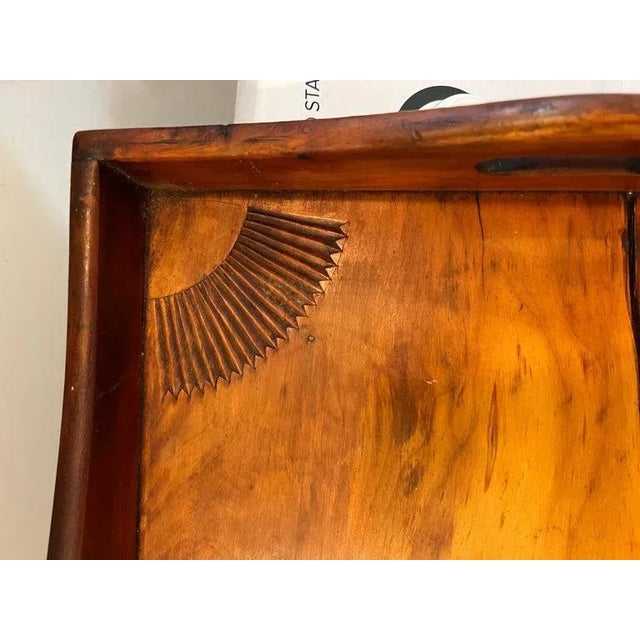 Primitive Folk Art Wooden Tray For Sale - Image 4 of 13