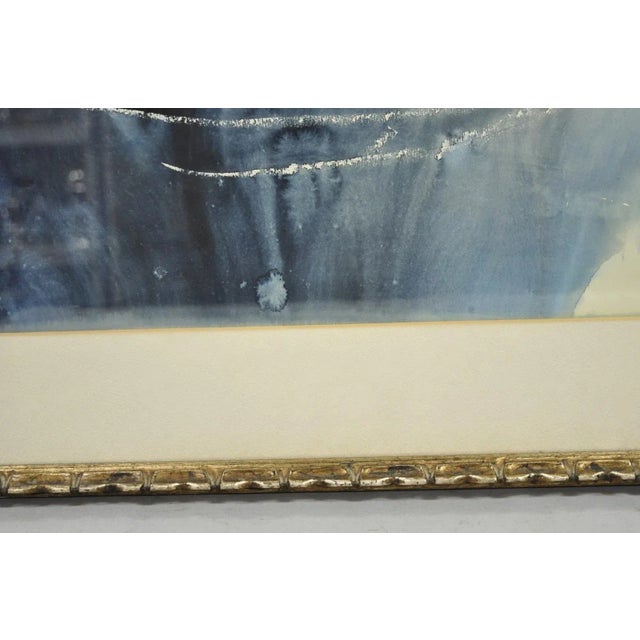 Itzhak Nesher (Austrian Israeli B 1929) "String Group" Judaica Watercolor Signed For Sale In Philadelphia - Image 6 of 13