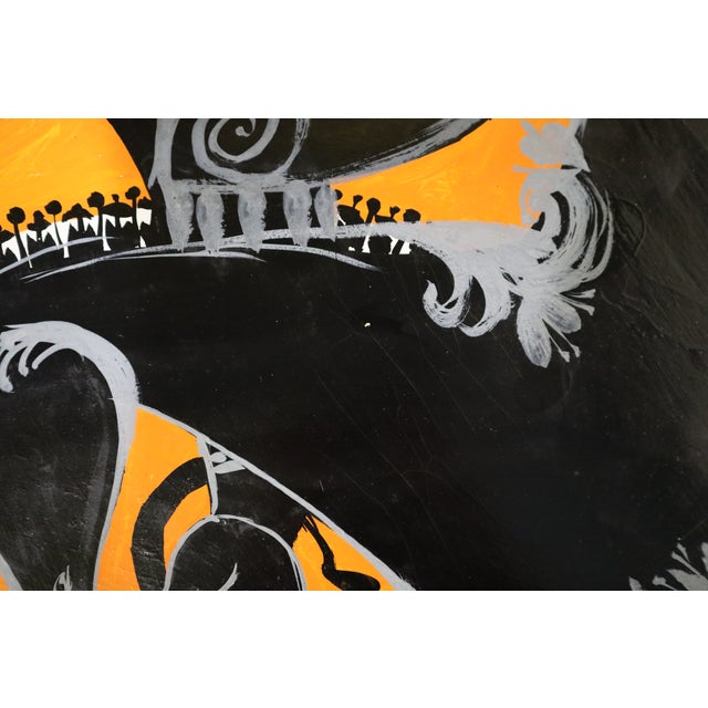 1970s Rare Bjorn Wiinblad Large Paper Mache Charger/Decorative Wall Plate For Sale - Image 5 of 14