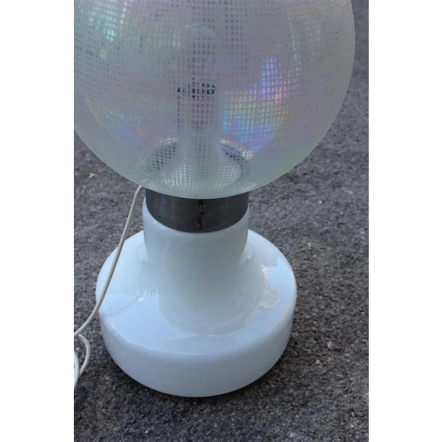 Murano Glass and Steel Ceiling Lamp from Vistosi, 1970s For Sale - Image 11 of 13