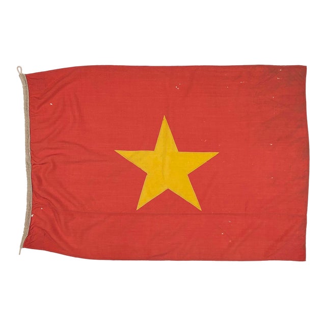 Vintage Faded Wool Flag of Vietnam For Sale