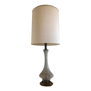 1960s Berger Swivel Harp Lamp With Ornate Brass Feet (Free Stifel Shade Optional) For Sale