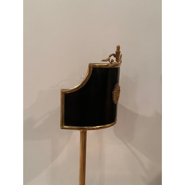 Maison Jansen Maison Jansen Gilt Bronze & Black Ebonized Table Lamp For Sale - Image 4 of 10