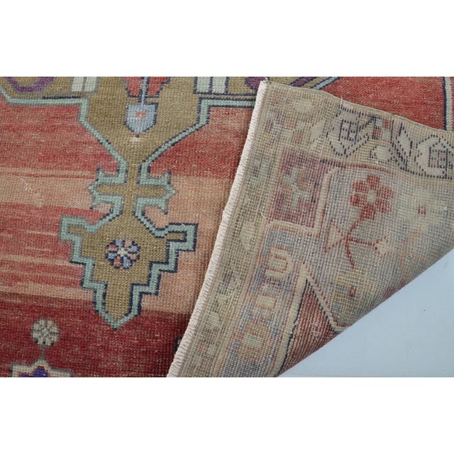 Bohemian Handknotted Oushak Wool Rug For Sale In Phoenix - Image 6 of 10