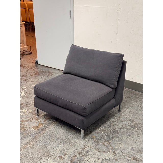 Contemporary Cb2 Decker Slipper Chair For Sale - Image 3 of 12