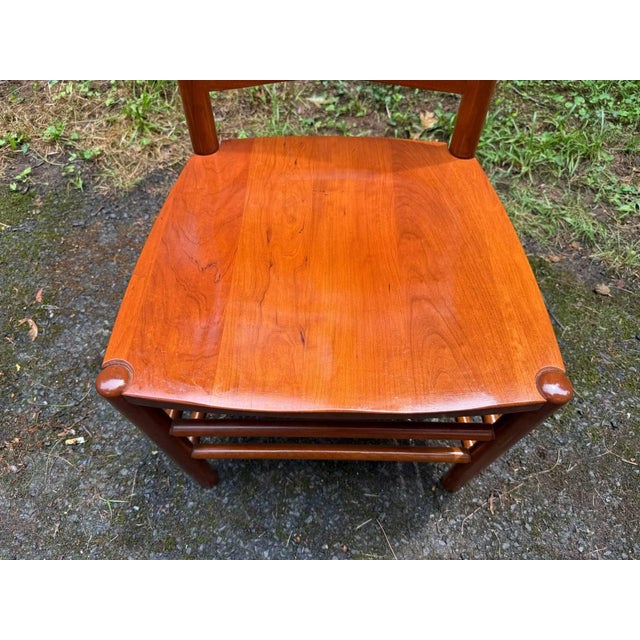 Vintage Shaker Style High Ladder Back Solid Wood Dining Chairs. Set of 4. For Sale - Image 11 of 15