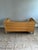 Hollywood Regency Vintage Caned Upholstered Small Square Sofa For Sale - Image 3 of 9