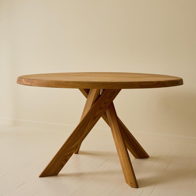 Brown Pierre Chapo T21b "Sfax" Elm Table, 1970s For Sale - Image 8 of 10
