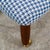 Mid Century Danish Modern Tripod Ottoman 3 Legs Wood Rolling Blue White Triangle For Sale - Image 9 of 12