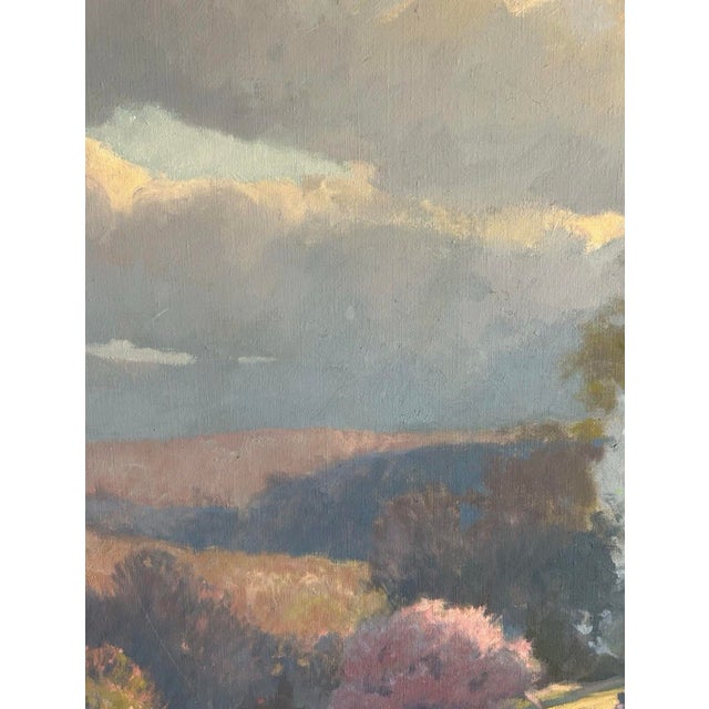 Textile Late 20th Century John Phillip Osborne Nj Original Oil on Canvas Painting Signed Tonal Landscape Art For Sale - Image 7 of 10