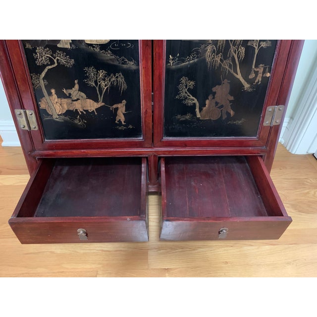 Brass 1990s Vintage Chinoiserie Chest With Brass Lock For Sale - Image 8 of 18