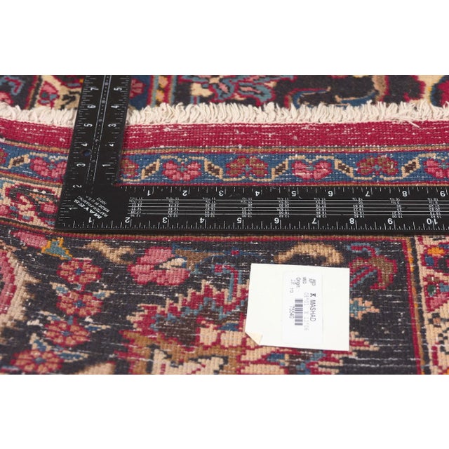 Mid 20th Century Mid 20th Century Vintage Persian Mashhad Rug - 08'01 x 11'06 For Sale In Dallas - Image 6 of 9