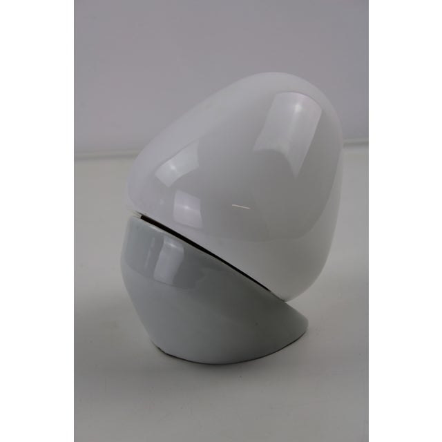 Ceramic White Wall Light attributed to Wilhelm Wagenfeld for Lindner, 1949 For Sale - Image 7 of 14