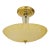 Art Deco Thick Slag Glass Lalique Style Saucer Light Hanging Ceiling Lamp 1930's For Sale