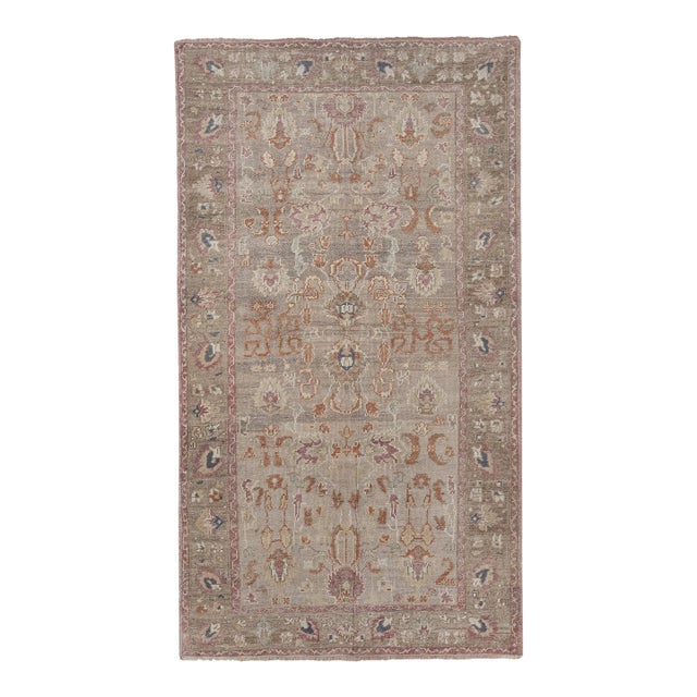 Faded Turkish Karapinar Runner Rug 4'7'' X 8'3'' For Sale