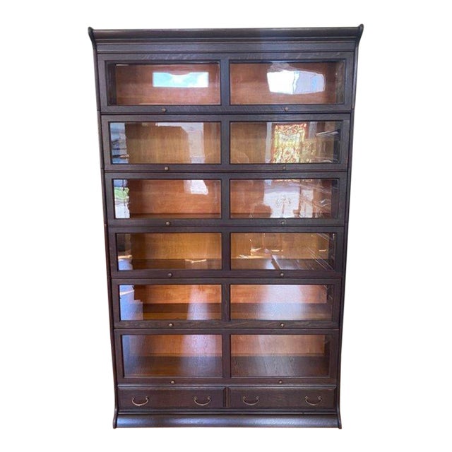 Antique Gunn Doublewide Barrister Bookcase Chairish