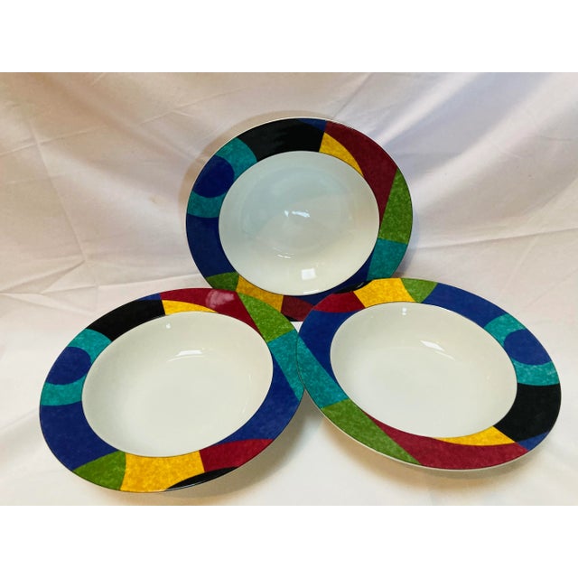 Late 20th Century Vintage Mikasa Currents Large Bowls- Set of 3 For Sale - Image 5 of 5