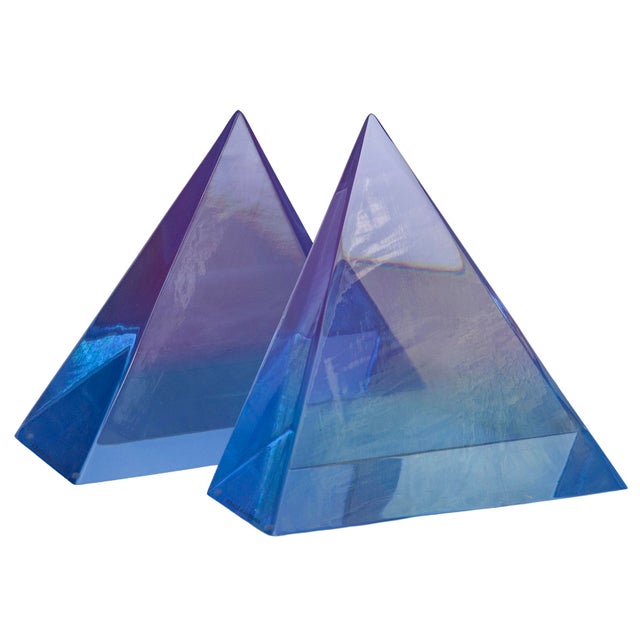 A Vintage Pair of Jonathan Adler Lucite Bookend Set For Sale - Image 9 of 13